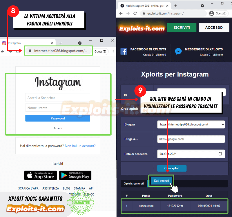 passaggi per hackerare Instagram gratuitamente