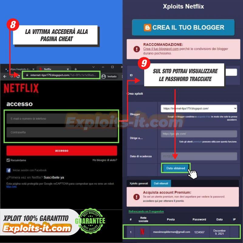 passaggi per hackerare netflix 8 e 9