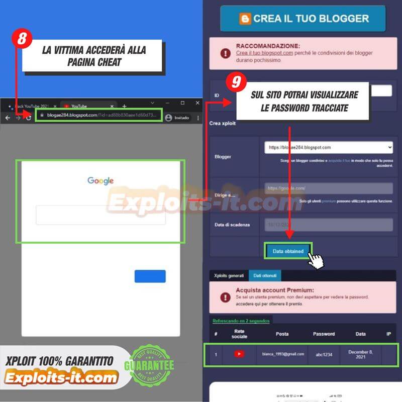 hackerare i passaggi di youtube